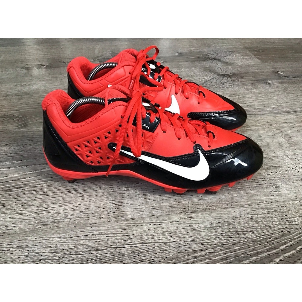 Nike Alpha Strike D Mens Size 11.5 Football Cleat  579371-016 Red Cleats